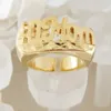 Cluster Rings YELLOW GOLD PLATED OVERLAY FILLED WITH BRASS NUMBER ONE MOM WORD RING SIZE 7 9 9.5