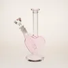 pipas de cristal lindas de la cachimba del gatito de la impresión del gatito rosado 8.6inch con el cuenco lindo