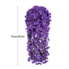 Dekorativa blommor 1pc orkidé violet konstgjord vägg hängande korg simulering falsk blomma för bröllopsträdgård utomhus fest dekoration