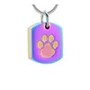 Dog Paw Etching Stainless Steel Memorial Urn Jewelry Loss Of Pet Keepsake Cremation Pendant Necklace256k