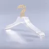 Wieszaki 15 szt. Przezroczyste ubrania z złotym haczykiem przezroczyste koszule sukienka Wieszk