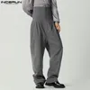 Pantalon pour hommes INCERUN rayé taille haute lâche pantalon décontracté plissé hommes streetwear 2024 joggeurs mode loisirs pantalon S-5XL