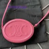 En iyi orijinal Celins'in Tote Çantaları Toptan Geri Deri Deri Çanta 2024 Yeni Yaz Tek Omuz Crossbody Pig Burun Küçük Yuvarlak Triump ile Gerçek Logo