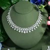 4 pezzi brillanti cubic zirconi nigeriani africani di lusso da sposa set di gioielli per feste per le donne accessori del vestito N-136 240103