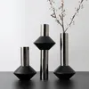 Vases Cold Color Style Modern Black Attractive Metal Art Resin Vase Home Decorative