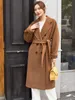 Blends 2022 Cashmere Coat Women DoubleBreasted MidLength Commuter Autumn/Winter Classic Long Sleeve 101801 Winter wool Coat