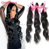 Trame Glamour 3 pacchi Estensioni dei capelli vergini malesi Onda allentata Capelli umani reali Trama di capelli ondulati brasiliani indiani peruviani Remy Whol