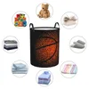 Opvouwbare Wasmand Basketbal Stippen Ronde Opbergbak Grote Wasmand Opvouwbare Kleding Speelgoed Emmer Organizer 240103