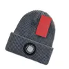 비니/두개골 캡 디자이너 니트 모자 인기 캐나다 겨울 모자 클래식 편지 구스 프린트 니트
