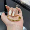 Luxury Car tires's Bracelets online store Nail Bracelet Inlaid with Diamond Full Gold 999 Open New Female Have Original Box