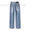 Kadınlar kot tasarımcısı mavi, kadınlar için geniş bacak bel kot pantolon yeni ağır zanaat nanyou zemin paspas hff5 yn8y