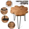 Mobília da sala de estar Hoegmst Cogumelo Mesa lateral 18,9 polegadas de altura Live Edge Wood Stool Form Natural Plant Stand para jardim Quintal Bedro Dh3Mq