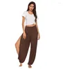 Spodnie damskie Sporty High Split Hippy Harun Yoga Jogger Jogger TALIST SCEAL Casual Spoders