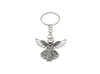 30 stuks Antiek zilver Legering Angel Band Chain sleutelhanger Reisbescherming DIY Jewelry6022867