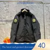 Stones Island Veste de créateur imperméable à l'eau épaisse pour homme Col montant Veste fonctionnelle avec bras brodés Badge Manteau 8602