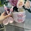 Miski Różowe i delikatne serie serii serii Girl Serie Hand Hold Bow Misce Ceramic 4,5 -calowe 400 ml zupy Model deserowy