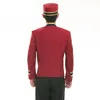 uniforme rojo para hombre recepcionista recepcionista ropa de camarero 240102