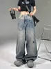 Women's Jeans Vintage Y2K Baggy Women Grunge Korean Style 90s Streetwear Oversize Denim Cargo Pants Hippie Harajuku Trousers 2024