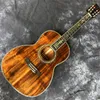 Full 39 Inches 000 Style Acoustic Guitar,Ebony Fingerboard Abalone Inlays