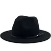 545660CM Women Men Wool Vintage Gangster Trilby Felt Fedora Hat With Wide Brim Gentleman Elegant Lady Winter Autumn Jazz Caps 240102