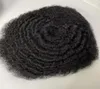 Full Lace Toupee Indian Virgin Human Hair Fair 10 mm Afro Wave Hair Wymiana dla czarnych mężczyzn Express Dostawa 5783379