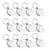 Keychains sublimering Blank Keychain Round Heat Transfer Metal Board Key Rings Thick Po KeychainKeychains2683459