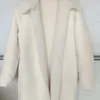 Sheepskin Coat Midlength Fur Jacket Men Leather Snow Clothing Anticold Warm Thickened Robe Long Sleeve 240102