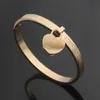 High Quality Classic Designer Bangles Simple High Polished Bracelet Single Heart Luxury Style Couple Bracelets Lady Party Gifts Wh2287
