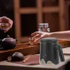 Наборы столовой посуды с деревянной ручкой, чайная чашка, кофейная стеклянная кружка с крышкой, чашки, декоративная керамика, винтажная