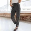 Pantalons pour hommes en velours côtelé pour femmes décontracté cordon élastique taille haute jambe droite pantalon ample confortable avec poches pantalon pour femmes