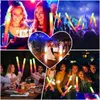 Autres fournitures de fête d'événement RVB LED Glow Mousse Stick Cheer Tube Colorf Lumière dans les décorations de festival de mariage d'anniversaire sombre Jn13 Dhdy5