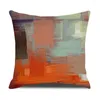 Pillow Orange Tie Dye Throw Cover Multicolor Linen Material Home Sofa Living Room Bedroom Nordic Style Decorative