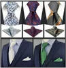 Colorful Paisley Stripes 160Cm 63 quotExtra Long Size Ties Mens Ties And Pocket Square Sets Silk Gifts Wedding Accessories J22081822086