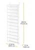 Whitmor 12Tier sobre a porta sapateira de malha 36 pares metal branco 240102