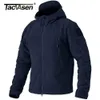 Tacvasen inverno casacos com capuz jaquetas de lã dos homens zip completo multi-bolsos pesca caminhadas escalada outerwear causal parka topos 240102