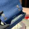 Denim Crease Bag Crossbody Designer Handbags Chain Shoulder Bags Shopping Handbag Purse Pouch Women Fashion letters Zipper Genuin Leather Adjustable straps