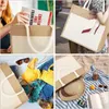 Shopping Bags Large Capacity Picnic Bag Women's Tote Reusable Linen Shoulder Love Print Pattern Supermarket Shoppin