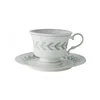 Vintage Ceramic Coffee Cup European Style Tea Cups and Saucer Set Gold Edge Design Mugg eftermiddag Vattenmuggar 240102