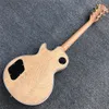 Custom Natural Solid Fretloze LP elektrische gitaar met ebbenhouten toets 2023