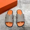 Homens chinelos designer sandálias de couro izmir flip flop oran Heritage bezerro sandálias verão preguiçoso grande praia casual slides