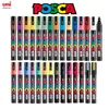 Japan Uni Posca Paint Marker Pen SetPC-1M PC-3M PC-5MPC-8KPC-17K 7 8 12 15 21 24 28 29 Colors Set Non-Toxic Water-Based 240102