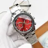 Omega Tutti i quadranti Calendario zaffiro 44MM Cronografo al quarzo designer Lusso di alta qualità per orologi da uomo Lancette rosse Orologi da polso in acciaio inossidabile Orologio da uomo