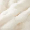 Faux Rabbit Pälsfilt för vinter lyxig värme Super bekväma filtar för sängar High-end varm vinterfilt för soffa 240103