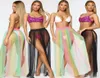 Womens Swim Wear Lace Bikini Cover Up Sheer Seethrough Beach Mini Wrap Elastic High Waist Skirt Split Silt Sarong Pareo Sarongs1515107