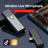 Coleira de microfone sem fio, dispositivo de gravação de som, equipamento de gravação de âncora ao vivo, vídeo curto ao ar livre, tiktok