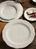Teller, weißer Porzellanteller, Abendessen, Dessert, Kuchen, Gerichte und Sets im westlichen Stil
