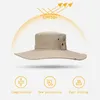 Moda verão balde chapéu cowboy homens ao ar livre pesca caminhadas praia chapéus malha respirável anti uv sol boné grande borda larga 240102