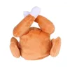 Costumi per gatti Peluche con cigolante Peluche per animali Copricapo Teddy Pollo arrosto Giocattolo da masticare resistente alla masticazione Accessori per la pulizia dei denti