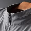 Jaquetas masculinas Minglu Verão Fino Hight Qulity Casual Ventilar Sol Roupas Protetoras Moda Zipper Collar