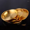 Plates Supplies Copper Plate Thickened Pure Steamed Chicken Multi-specification Collection Set Bronze Dessert